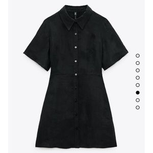 Zara black flowy mini dress